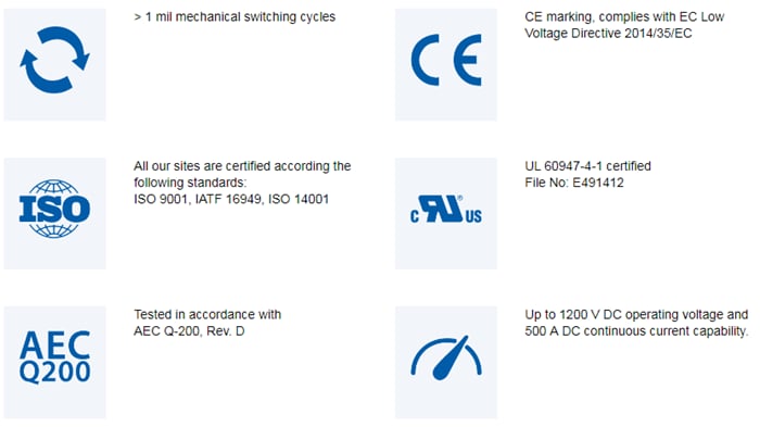 EPCOS / TDK HVC 고전압 접촉기